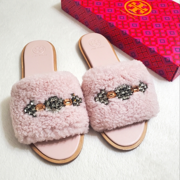 Tory Burch Shearling slides - Picture 2 of 12